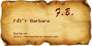 Für Barbara névjegykártya