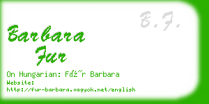 barbara fur business card